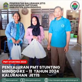 PENYALURAN PMT STUNTING MINGGU KE-11 TAHUN 2024 PEMERINTAH KALURAHAN JETIS 